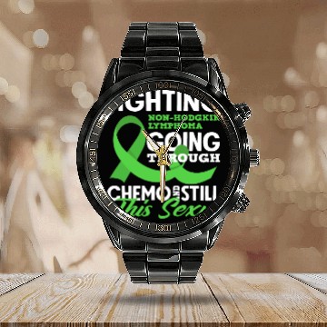 Discover Non-Hodgkin Lymphoma Awareness Chemo Sexy Calendar Steel Band Watch