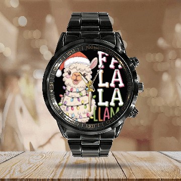 Discover Fa La La Llama Calendar Steel Band Watch