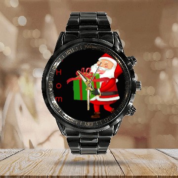 Discover Santa's Joyful Return Calendar Steel Band Watch