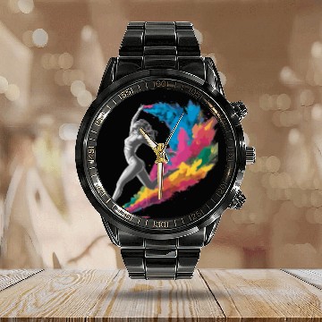 Discover Seashell Beach Scene Serene Ocean Landscape Calendar Steel Band Watch