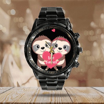 Discover Valentines day Heart Coquette Bow Calendar Steel Band Watch