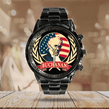 Discover President James Buchanan Calendar Steel Band Watch