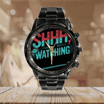 Discover Shhh, I’m Watching Wrestling Design Calendar Steel Band Watch