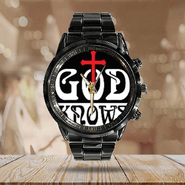 Discover God Knows Love Jesus Christian Christmas Calendar Steel Band Watch