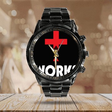 Discover Prayer Works Love Jesus Christian Christmas Calendar Steel Band Watch