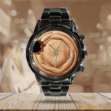Discover Slightly Bitten Snickerdoodle Snickerdoodle Cookie Calendar Steel Band Watch