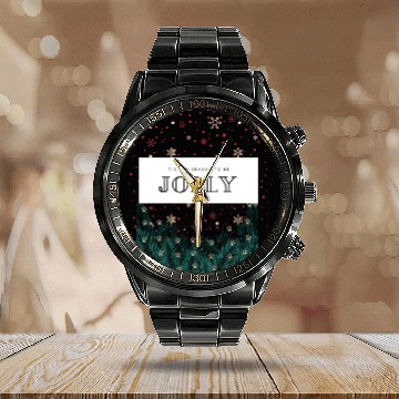 Discover 'Tis The Season To Be Jolly Calendar Steel Band Watch