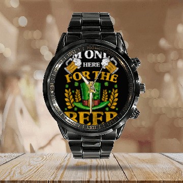 Discover Pub Shamrock Pot World Tour Calendar Steel Band Watch