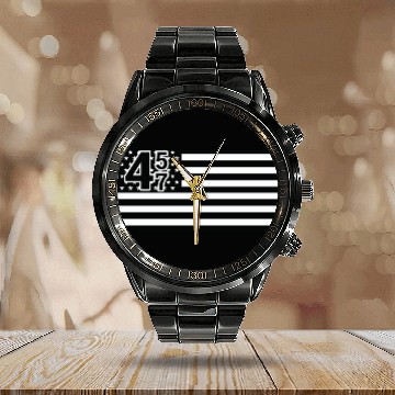 Discover Trump 45 47 President Trump Republican Calendar Steel Band Watch
