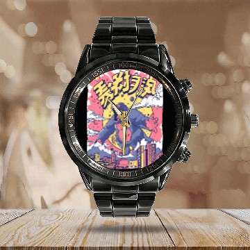 Discover Kaiju Gorilla – Neon City Rampage Calendar Steel Band Watch