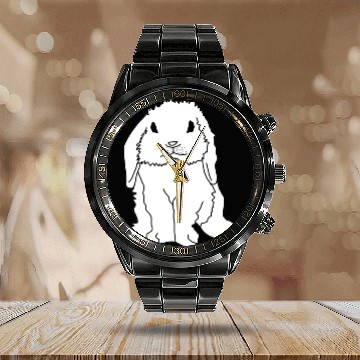Discover Rabbit Calendar Steel Band Watch