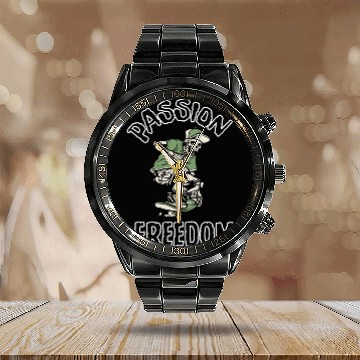 Discover Passion Freedom Calendar Steel Band Watch