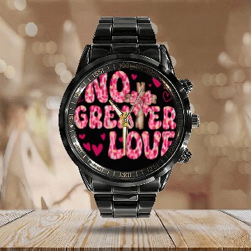 Discover No Greater Love Jesus Valentine Calendar Steel Band Watch