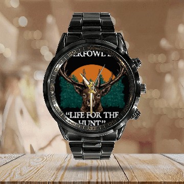 Discover Waterfowl Duck Live for Hunt Cast Around Hunting Calendar Steel Band Watch