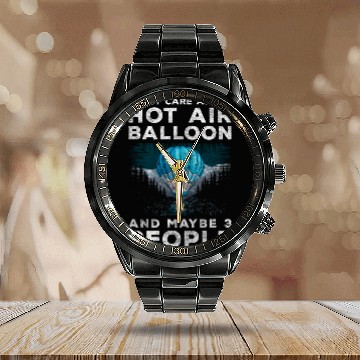 Discover Balloonist Height Adventurous Gas Balloon Calendar Steel Band Watch