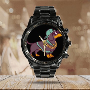 Discover Hip Hop Dachshund Music Singing Dachshund Song Calendar Steel Band Watch