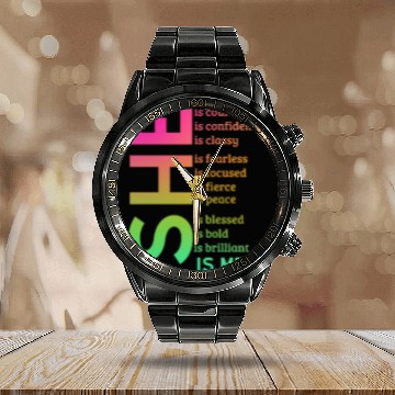 Discover Woman Affirmation Black woman Quotes Calendar Steel Band Watch