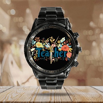 Discover Floral Teacher Wall Art, Teacher Appreciation Calendar Steel Band Watch