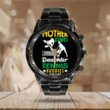 Discover Mother And Daughter Tennis Buddies Calendar Steel Band Watch
