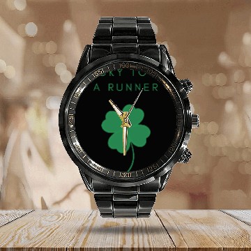 Discover St. Patrick's Day Running, Lucky Runner Gift Calendar Steel Band Watch