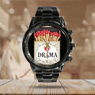 Discover anti valentine no time for drama Calendar Steel Band Watch