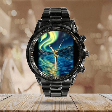 Discover Crystal Lake of Aurora Calendar Steel Band Watch