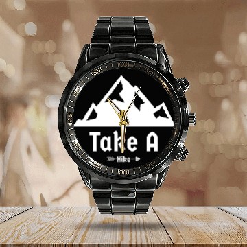 Discover Take a Hike – Mountain Hike Adventure Calendar Steel Band Watch Calendar Steel Band Watch