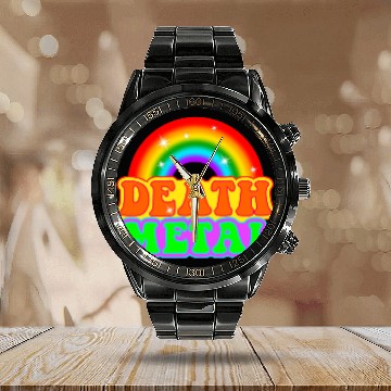 Discover DEATH METAL Calendar Steel Band Watch