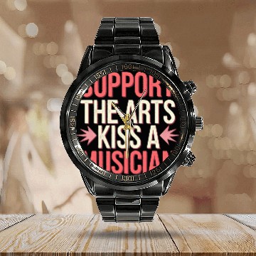 Discover Support The Arts Kiss A Musician 6 Calendar Steel Band Watch