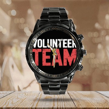 Discover Volunteer Team 11 Calendar Steel Band Watch