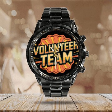 Discover Volunteer Team 13 Calendar Steel Band Watch