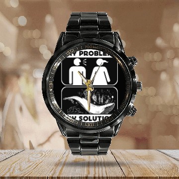 Discover Whale Watching My Problem My Pictogram Mom Dad Calendar Steel Band Watch
