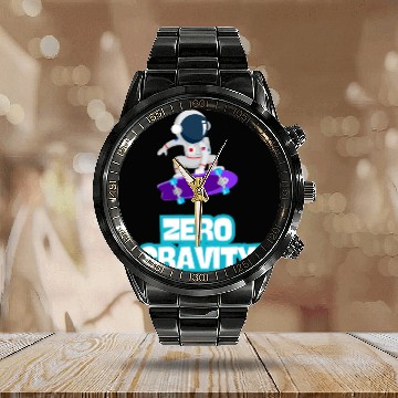 Discover Zero Gravity Skateboarding Astronaut - Funny Skate Calendar Steel Band Watch