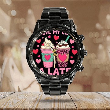 Discover Teachers Valentine Day I Love My Class A Latte Calendar Steel Band Watch