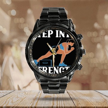 Discover Bulgarian Squat Exercise Fitness Workout Gym Calendar Steel Band Watch