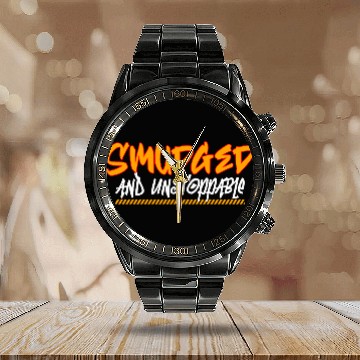 Discover Smudged and Unstoppable Indigenous peoples Calendar Steel Band Watch