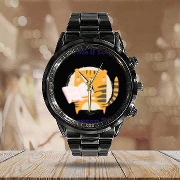 Discover Cheetah Teacher Calendar Steel Band Watch
