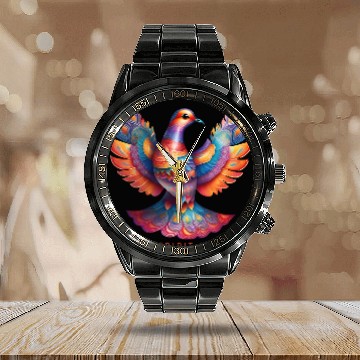 Discover Libra Spirit Animal Dove Alebrije Female Calendar Steel Band Watch