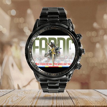 Discover Support to the Armed Forces of DR Congo Calendar Steel Band Watch