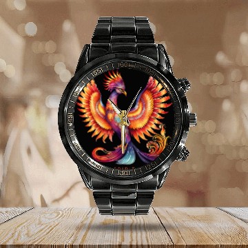 Discover Scorpio Spirit Animal Phenix Alebrije Female Calendar Steel Band Watch