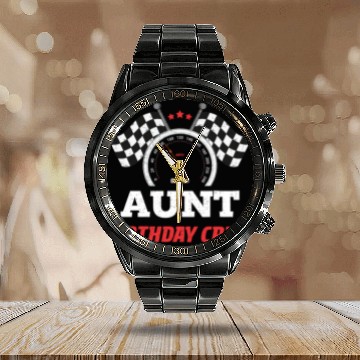 Discover Aunt Birthday Crew Theme Party Racing Car Driver Calendar Steel Band Watch