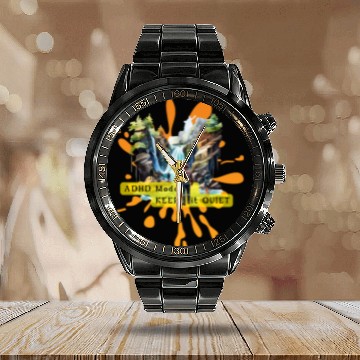 Discover NEURODIVERGENT adhd noise Calendar Steel Band Watch