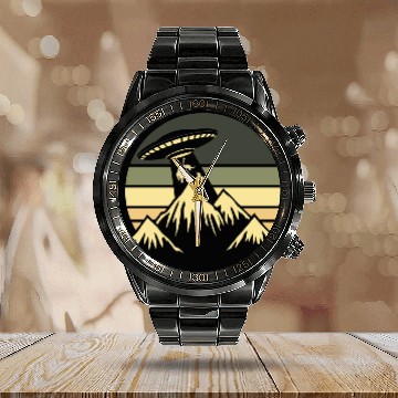 Discover UFO-Bigfoot Nessie Unicorn Calendar Steel Band Watch