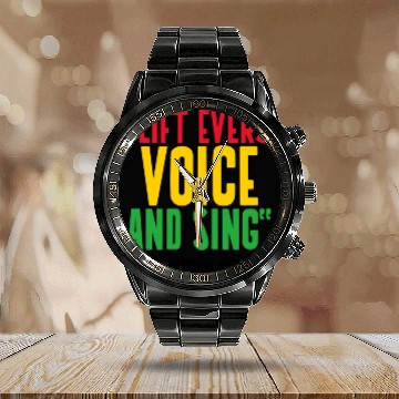 Discover LIFT EVERY VOICE and SING Calendar Steel Band Watch