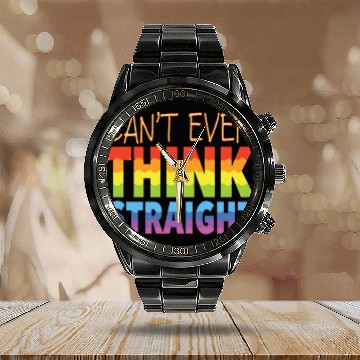 Discover Pride LGBTQ Pride Rainbow Pride Gay Pride LGBTQ Calendar Steel Band Watch