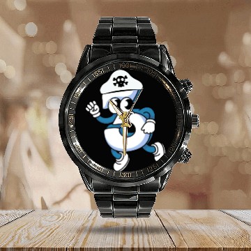 Discover Number Three Pirate Treasure Hunter s Triumph Calendar Steel Band Watch