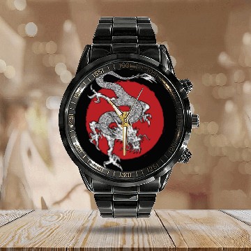 Discover Japanese Fantasy Dragon Calendar Steel Band Watch