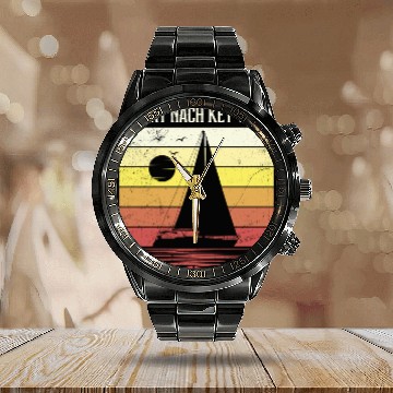 Discover Florida ESCAPE TO KEY-WEST Sailing Florida Calendar Steel Band Watch