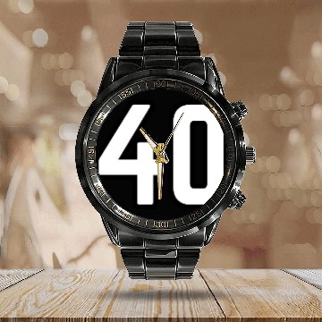 Discover 40th birthday Calendar Steel Band Watch