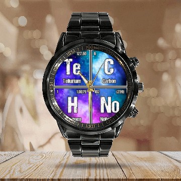 Discover Techno Periodic Table – Perfect Rave & Festival Calendar Steel Band Watch